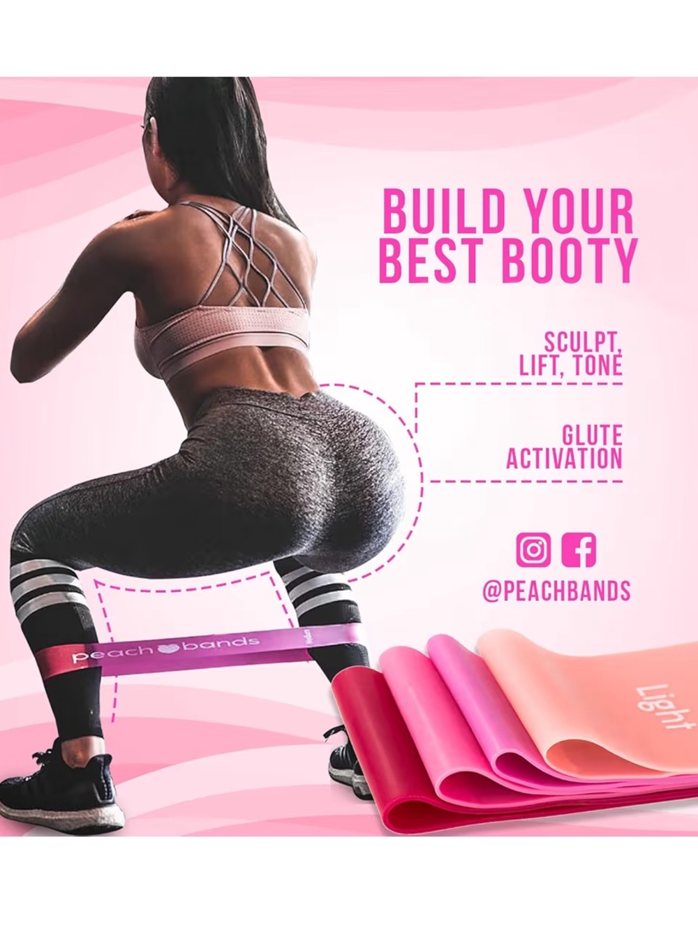 Peach Bands | Resistance Bands Set